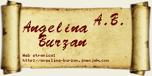 Angelina Burzan vizit kartica